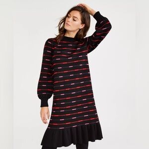 Black and Pink Striped Dress